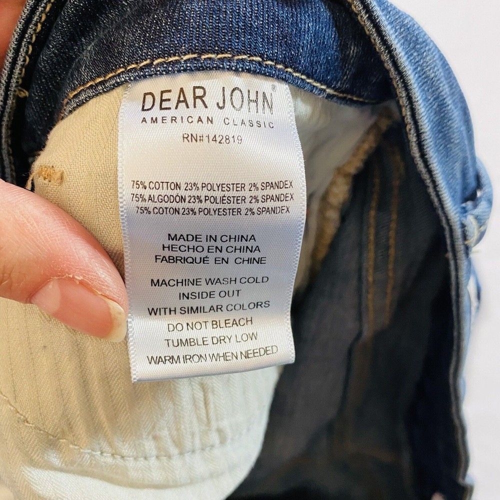 Dear John Joyrich Womens Size 32 Comfort Skinny Distressed Raw Hem Cropped - Picture 8 of 11